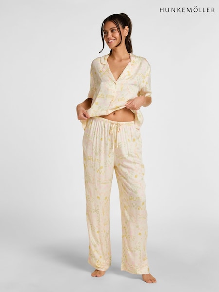 White - Hunkemoller Satin Pyjama Bottoms