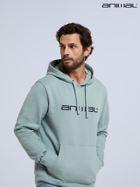 Blue - Animal Mens Driver Logo 100% Cotton Hoodie (948061) | 260 LEI