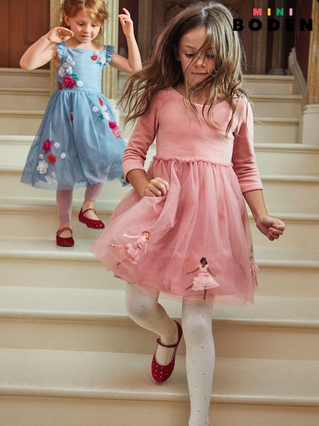 وردي - Boden Applique Velvet Tulle Dress (948270) | ‏262 د.إ.‏ - ‏ 285‏ د.إ.