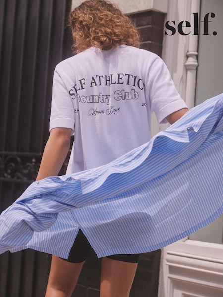 Alb - Sine. Tricou tricotat din bumbac 100% (948357) | 78 LEI