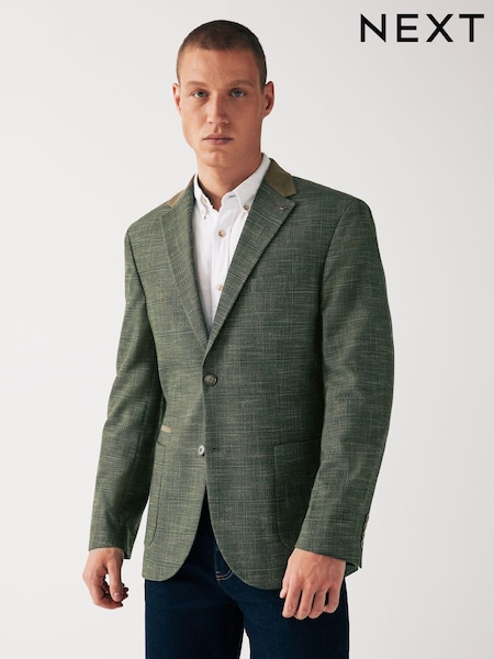 Green Trimmed Check Blazer (948393) | € 14