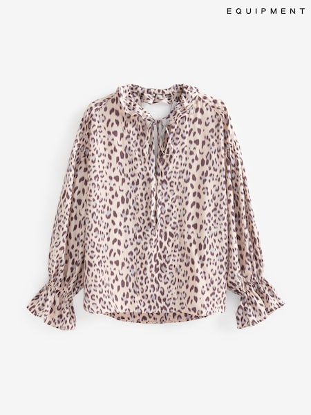 Equipment Farah Cream Animal Print Silk Blend Blouse (948397) | €121