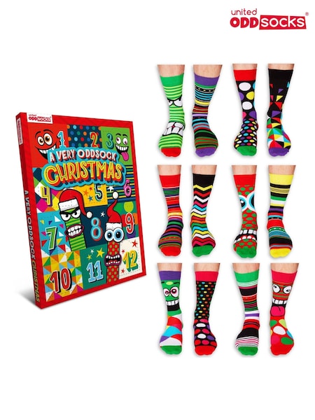 Red - Regular United Odd Socks Christmas Advent Calendar