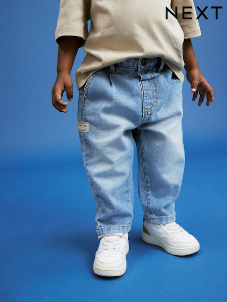 Τζιν ανοιχτό μπλε - 100% Cotton Pleat Front Jeans (3mths-7yrs) (948982) | 24 € - 28 €
