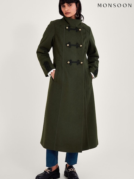 Monsoon Green Mya Military Coat (949216) | €95
