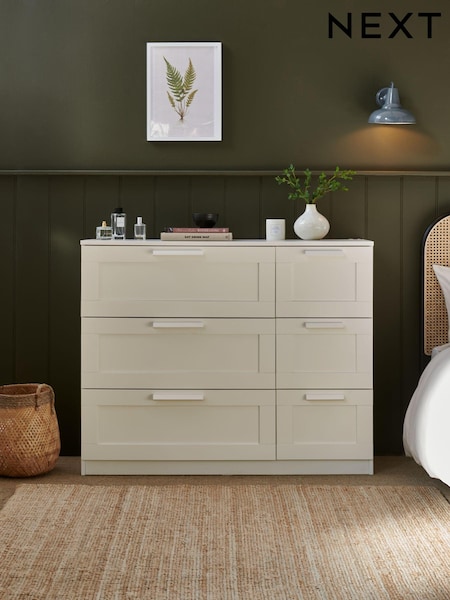 Natural Flynn 6 Drawer Chest of Drawers (949476) | €365