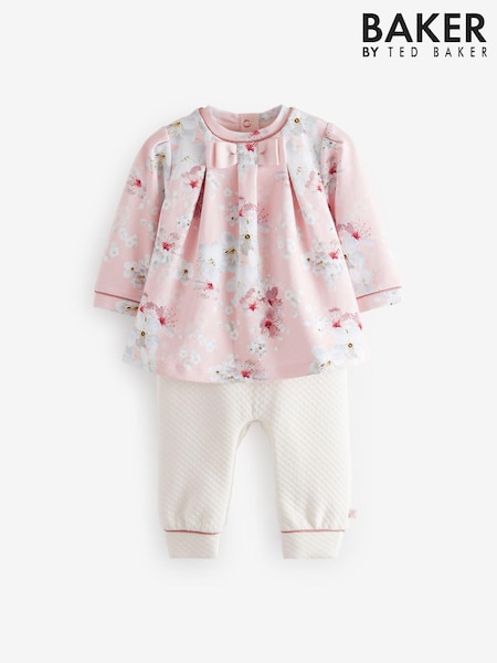 Baker by Ted Baker Pink Blossom Quilted Romper (949586) | 182 LEI - 198 LEI