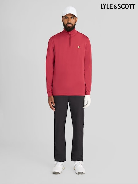 purple - Regular Lyle & Scott Golf Core Quarter Zip Midlayer Sweat Top