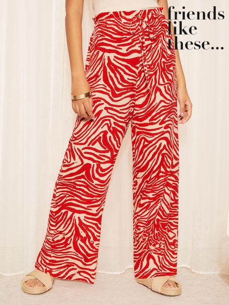Black - Friends Like These Paperbag Woven Wide Leg Trousers (949885) | 114 LEI