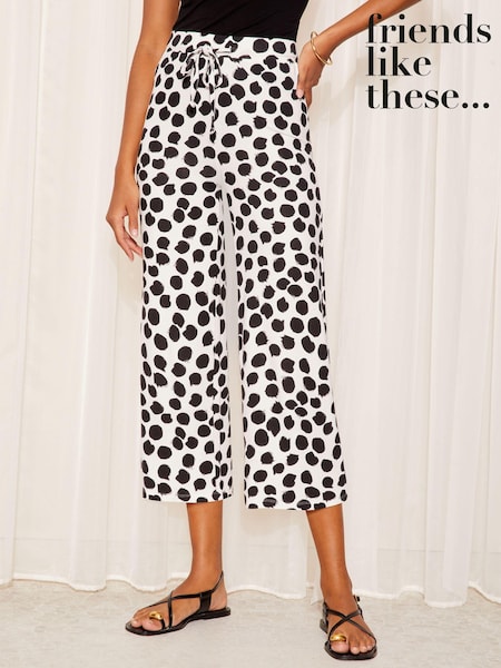 Friends Like These Belted Jersey Wide Leg Culotte Trousers (950225) | 93 LEI