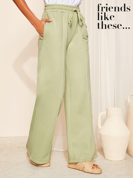 Friends Like These Green Jersey Wide Leg Co Ord Trousers (950321) | €17