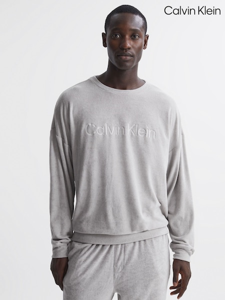 Calvin Klein Grey Calvin Klein Underwear Terry Towelling Crew Neck Sweatshirt (950466) | AZN 150