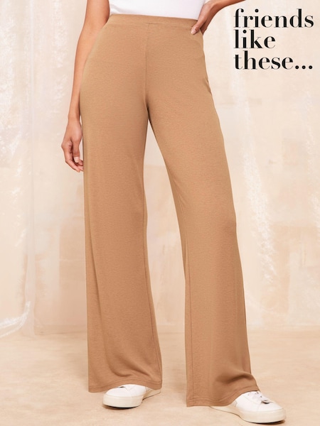 Friends Like These Jersey Wide Leg Trousers (950672) | 100 LEI