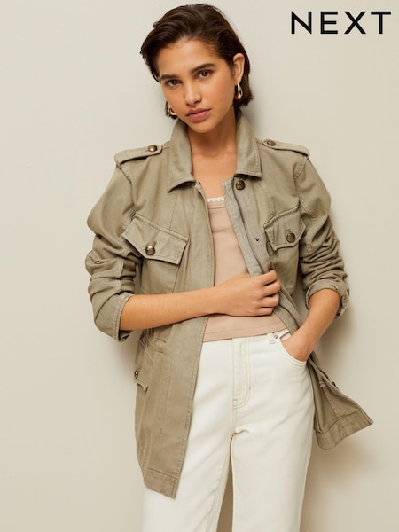 Khaki Green 100% Cotton Utility Jacket (950993) | €17.50