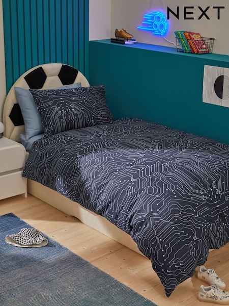 Blue Football Duvet Cover and Pillowcase Set (951119) | €17 - €24