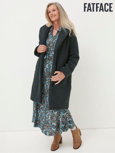 FatFace Green Mylah Teddy Longline Coat (951613) | €77