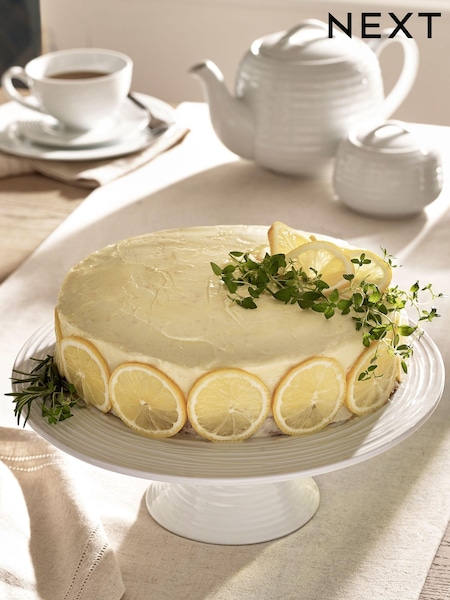 White Malvern Embossed Cake Stand (951878) | $37