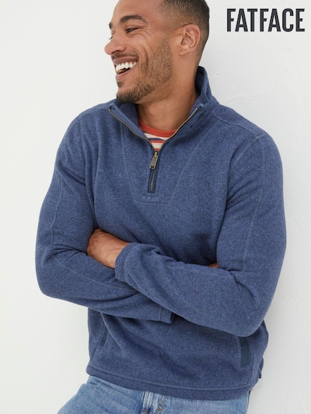 FatFace Blue Haxby Fleece Half Zip Sweatshirt (952555) | €38