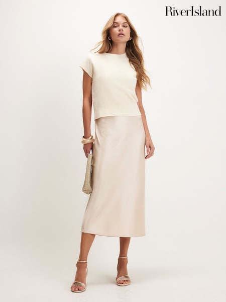 كريم - فستان تانك 2في1 من River Island