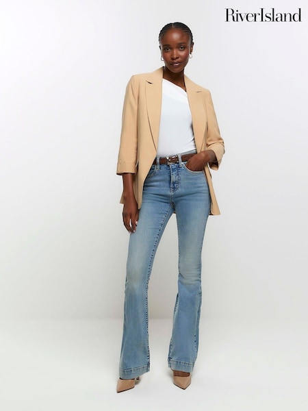 River Island High Rise Tummy Hold Flare Stretch Jeans (952830) | €17