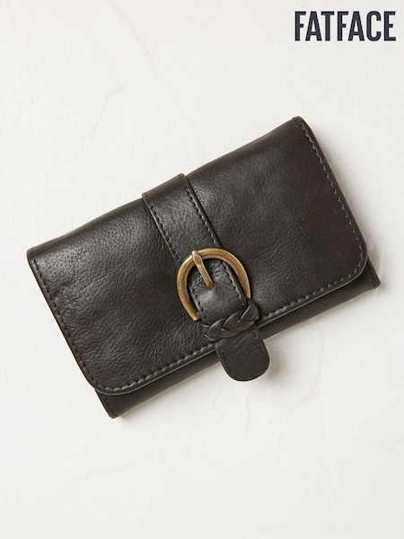 FatFace Harlow Black Round Buckle Foldover Purse (952851) | €29