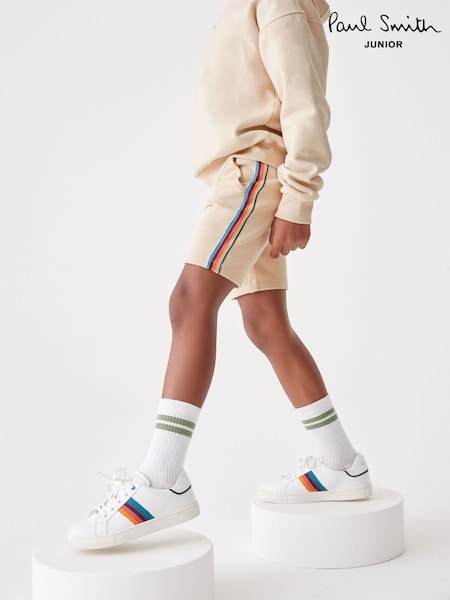 Stone - Paul Smith Junior Boys 100% Cotton Artist Stripe Sweat Shorts (952945) | 55 €