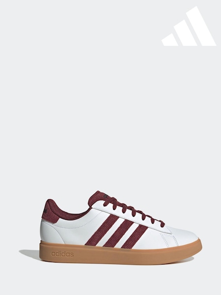 Alb/Burgundiu - adidas Grand Court Trainers (953154) | 292 LEI
