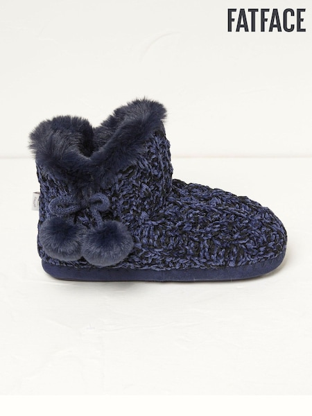 FatFace Blue Melody Chenille Slipper Boots (953600) | €21.50