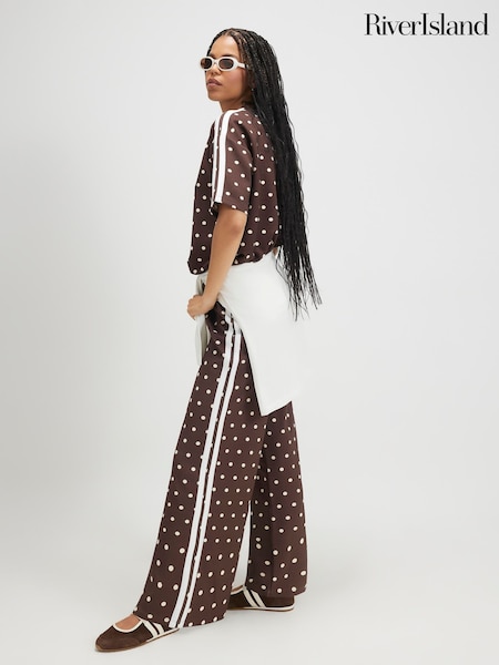 Ruda - River Island taškuotos neopreno juostinės kelnės