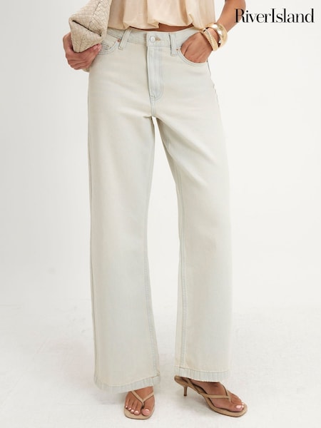 Azul - River Island Super Bleach Wide Leg Jeans