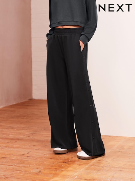 Charcoal Grey - Soft Jersey Popper Side Trousers (954103) | €10