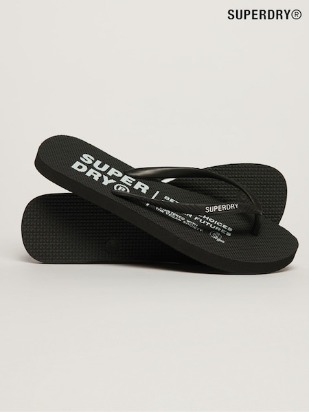 SUPERDRY Black Vegan Flip-Flops (954207) | R$ 195