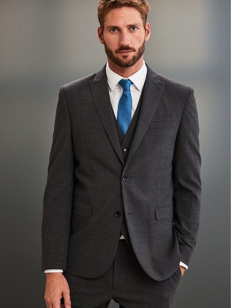 Grey Slim Fit Signature Tollegno Motionflex Stretch Wool Suit (954405) | €79