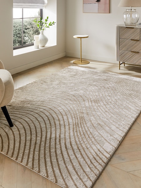 Champagne Gold Valencia Waves Rug (954411) | €66 - €424
