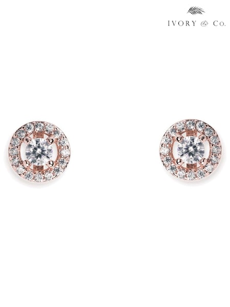 Rose Guld - Ivory & Co Balmoral Crystal Dainty Earrings (954437) | kr530