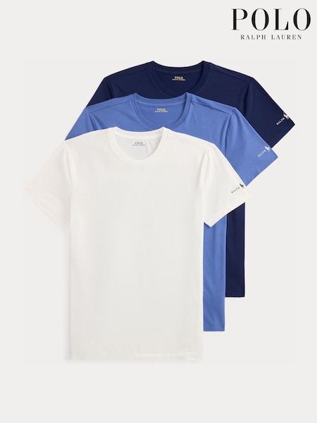 White - Regular Polo Ralph Lauren Cotten Blend T-shirts 3 Pack