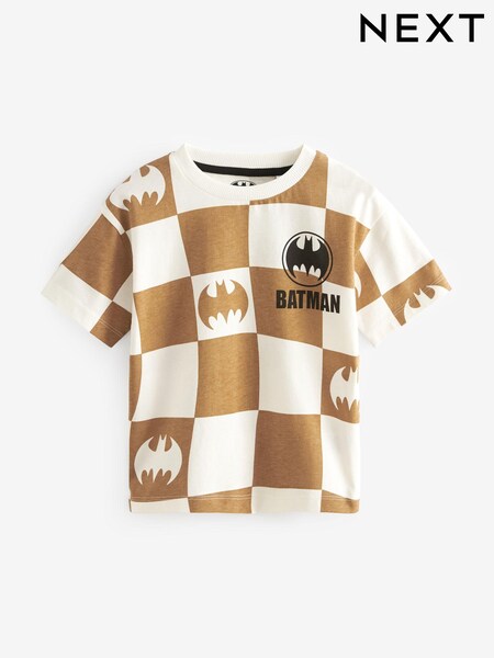 Tan Brown Short Sleeve Batman 100% Cotton T-Shirt (3mths-8yrs) (954954) | €5 - €6