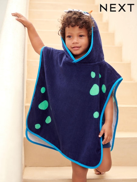 Navy Poncho Beach Towel (9mths-6yrs) (955040) | AED60 - AED67