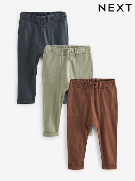 Salbeigrün - 100% Cotton Lightweight Joggers 3 Pack (3mths-7yrs) (955241) | 16 € - 21 €