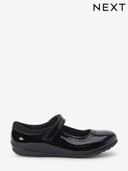 Black Patent Narrow Fit (E) School Leather Mary Jane Brogues (955349) | €18 - €23