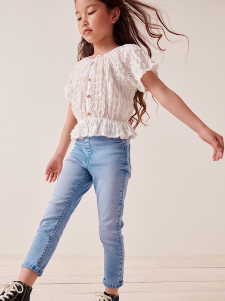 Bright Blue Regular Length Stretch Jeggings (3-16yrs) (956368) | €6.50 - €8.50