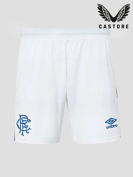 White - Regular Castore Rangers 26/27 Home Kit Football Shorts