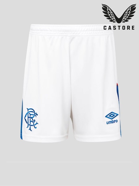 White - Castore Rangers Home Shorts