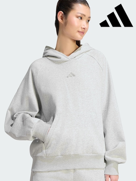 Grey - Adidas Kit Small Logo Hoodie