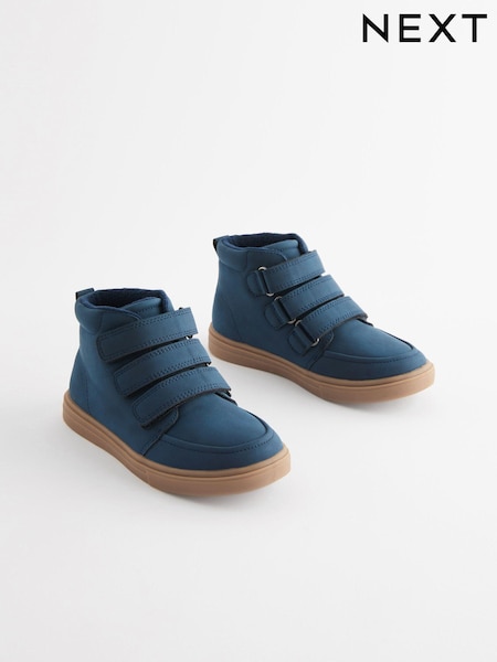 Navy Blue Wide Fit (G) Touch Fastening WARM LINED Boots (956956) | €15.50 - €21.50