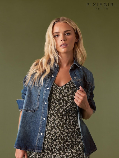 PixieGirl Petite Blue Denim Shacket (957070) | €24