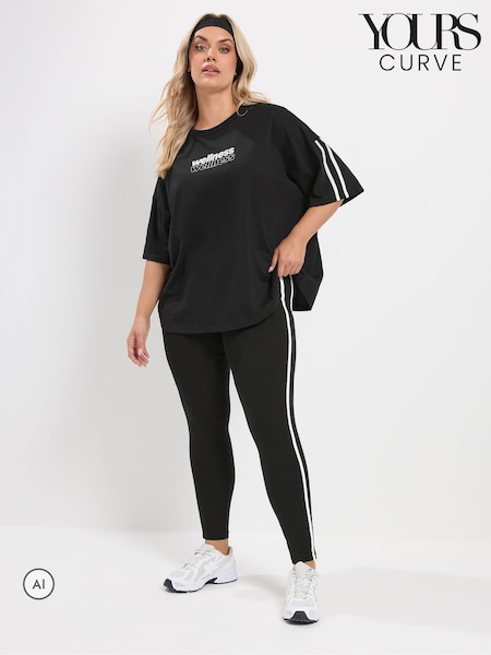 Negro - Yours Curve Wellness T-shirt