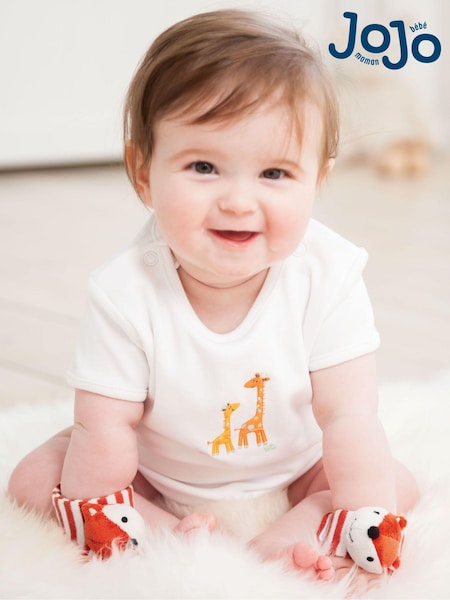 JoJo Maman Bébé Fox Wrist Soft Rattles (957696) | €16