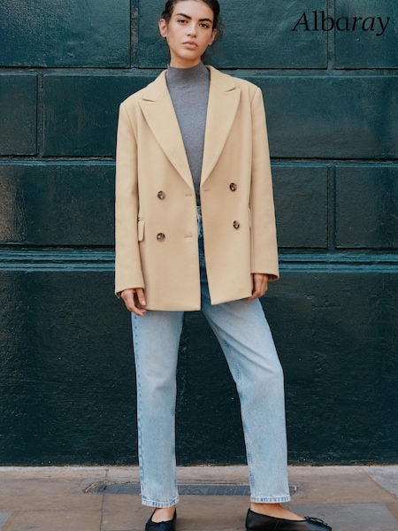 Albaray Cream DB Plain Blazer (958069) | €79