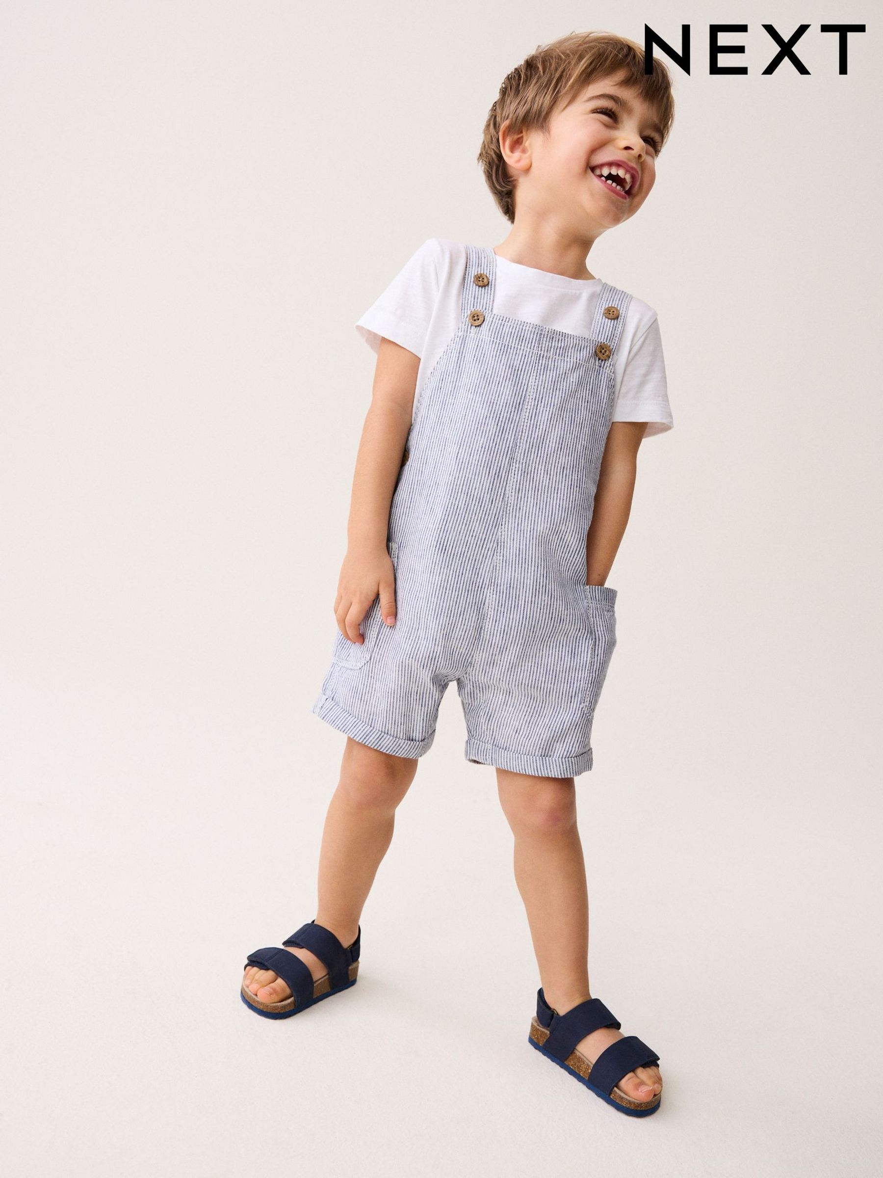 Boys linen dungarees new arrivals